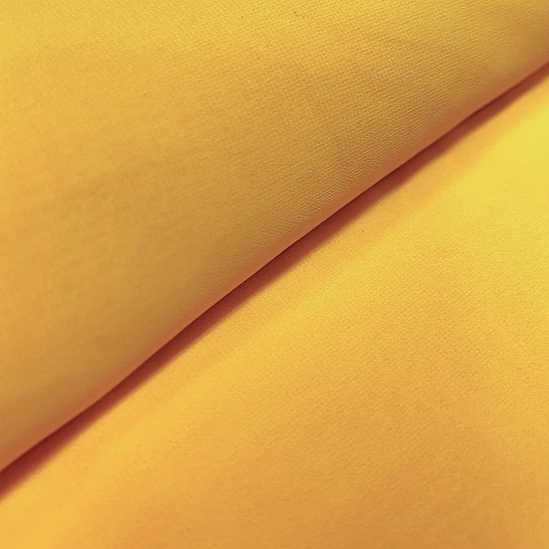 Yellow Plain Heavy Faux Georgette Fabric